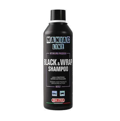 Maniac Black&Wrap Hoitoshampoo Mustille - Prescon autonpesuaineet - MF87 - 1